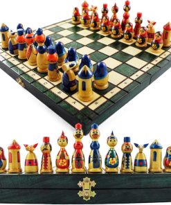 Handcrafted Matryoshka Chess Set – Russian Nesting Doll Board Game