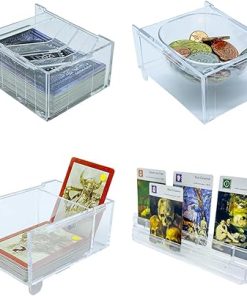 Clear Series Board Game Accessories Set with 16 Connectable Trays