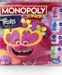 Monopoly Junior DreamWorks Trolls World Tour Board Game for Kids Ages 5+ 2