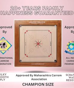 KD Golden Vintage Carrom Board Game Champion Bulldog Jumbo AICF Approved 2