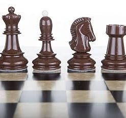 Handmade 21 Inch Wooden Chess Set with Vintage Dubrovnik Chessmen 2