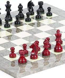 Modern Chess Pieces and Greenwich Chess Board Set