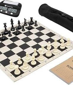 Wholesale Chess Complete Basic Club Set with Scorebook and Clock Black