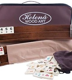 Wooden Oval Rummy Board Game Set for Family Fun Nights