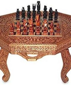 NOVICA Decorative Brown Wood Chess Sets Games ‘The General’