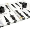 Elegant 18 Inch Lucite Backgammon Set with Magnetic Closure and Chips