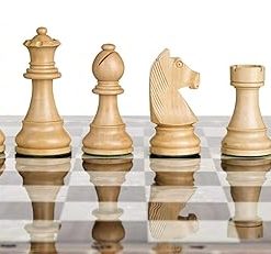 Classic Wooden Chess Pieces Weighted Felted King Collector Edition 3.75 2