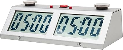 Professional Chess Game Clock in Silver for Tournaments Professional Chess Game Clock in Silver for Tournaments