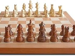 Electronic Chess Set with AI Adaptation and Full Wooden Board