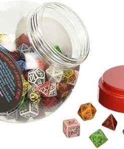 Q-Workshop Jar of Dice Set D4 D6 D8 D10 D12 D20 D100 150 Pieces 2