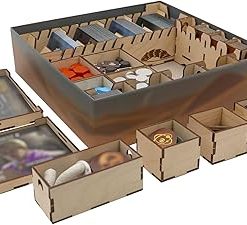 Dune Imperium Uprising Game Organizer Wood Storage Box with Trays