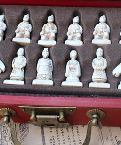 Vintage Chinese Terracotta Warrior Chess Set 32 Pieces Wooden Game Gift 2