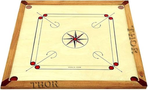 Carrom Board Game Champion Tournament Set with Coin Striker Powder 27 Inch - Image 2