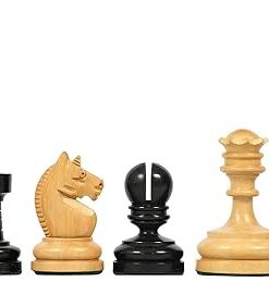 Vintage 1930 German Knubbel Chess Pieces Ebonized Boxwood 3 Inch King