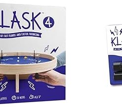 KLASK 4 Player Magnetic Party Game with Spare Parts for All Ages