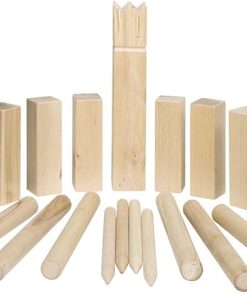 Goki 56875 Kubb Game in Cotton Bag for Vikings Fun Middle Size 2