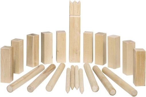 Goki 56875 Kubb Game in Cotton Bag for Vikings Fun Middle Size - Image 2