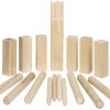 Goki 56875 Kubb Game in Cotton Bag for Vikings Fun Middle Size