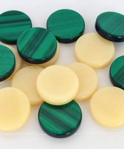 30 Green and Ivory Acrylic Backgammon Checkers Chips 1.4 Inches 2