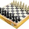 Chess Game Set in a Wooden Box, Handmade of Olive Wood, 28.5×28.5x5cm – 11.2”x11.2”x1.9 4