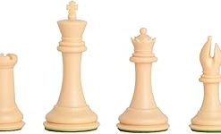 Collector Plastic Chess Set Pieces Only 4 Inch King Red Natural 2