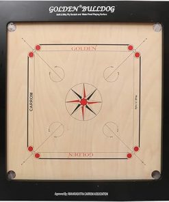 Golden Carrom Board Game Champion Bully Jumbo Ply Wood with Striker