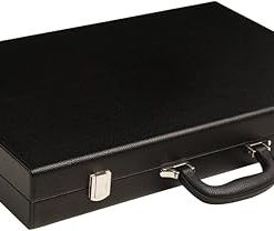 Premium 19-Inch Backgammon Set Black Board Green Playing Surface 2