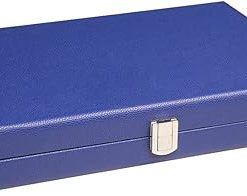 Premium 13-Inch Indigo Blue Travel Backgammon Set for Easy Play 2