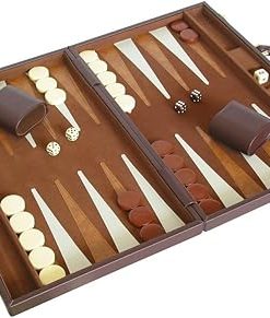 Deluxe 15 Inch Backgammon Set with Travel Case for Classic Gaming 2