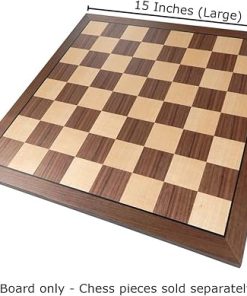 Kratos 15×15 Inch Chess Board with Inlaid Walnut Wood for Classic Play 2