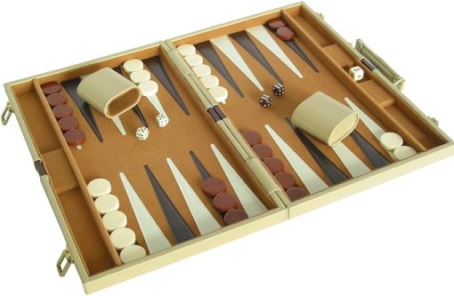Deluxe 18 Inch Backgammon Set with Classic Camel Design - Image 2