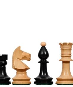 Romanian-Hungarian Tournament Chess Pieces in Ebonized Boxwood Set