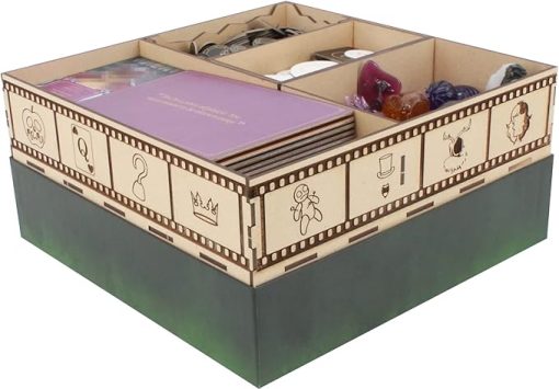 Game Organizer for Villainous - The Broken Token Wooden Box with Trays - Image 2