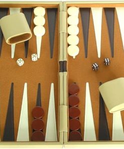 Deluxe 18 Inch Backgammon Set with Classic Camel Design