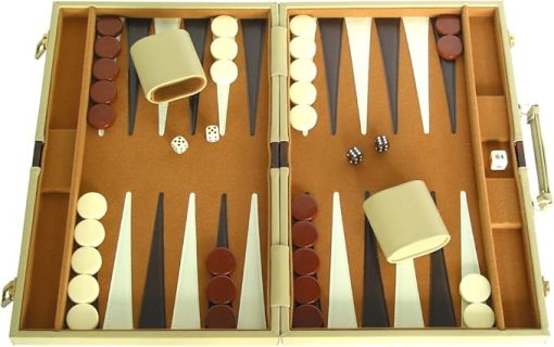 Deluxe 18 Inch Backgammon Set with Classic Camel Design