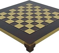 Brass and Red Chess Board with 1 Inch Squares for Every Player 2