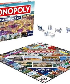 Monopoly Detroit MI Edition Board Game for Kids Adults Family Game Night 2