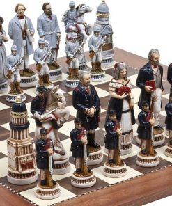 American Civil War Luxury Chessmen and Astor Place Board by Bello Games