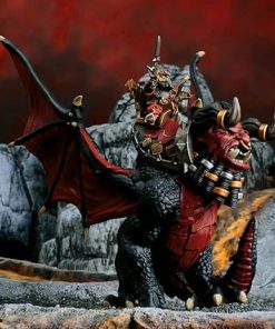 Kings Of War, 2nd Edition: (Abyssal Dwarf) Supreme Iron-caster on Great Winged Halfbreed 2