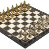 Metal Chess Set for Adults Ottoman vs Byzantine Copper Figures Handmade Board 3