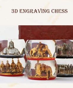 Crystal Xiangqi Chinese Chess Set Strategy Board Game with Giftbox 2