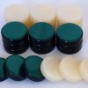 Acrylic Backgammon Checkers Chips Green Ivory 1 Inch Set of 30