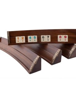 Personalized Wooden Oval Rummy Cube Game Set – Curved Board Game