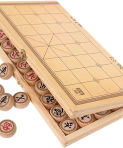 Xiangqi Chinese Chess Set Game with Folding Board for 2 Players