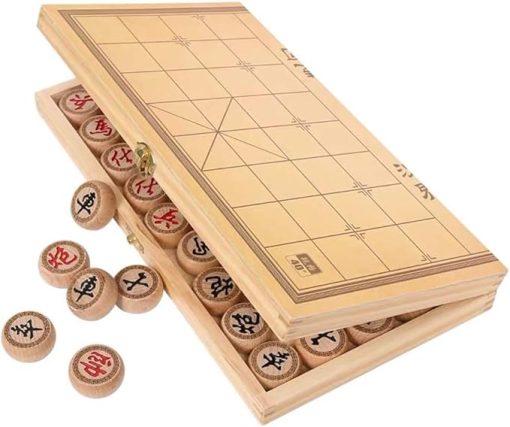 Xiangqi Chinese Chess Set Game with Folding Board for 2 Players