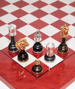 Bello Collezioni Calenzano 24K Gold and Silver Plated Chessmen from Italy Bello Collezioni Calenzano 24K Gold and Silver Plated Chessmen from Italy