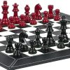 Astor Row Metal Chessmen Set with 2.5 Inch King Size Pieces 4