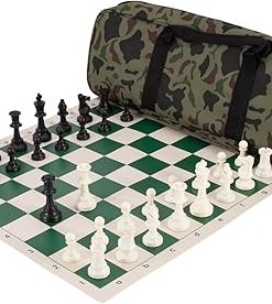 Deluxe Jungle Camo Chess Set Combination by US Chess Federation