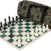 Forest Green Deluxe Chess Set – Solid Plastic Combination Set 3