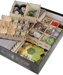 Mage Knight Box Organizer – Wooden Storage with Removable Trays and Dividers